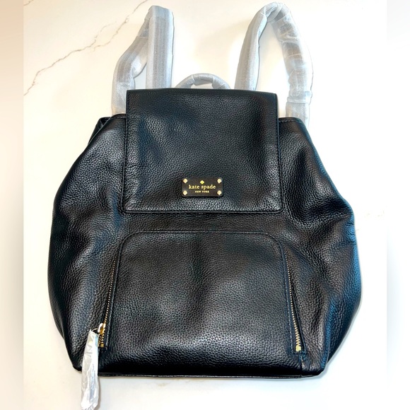 Kate Spade Remington Large Leather Backpack - Pebbled Magnetic Snap Flap main image 4